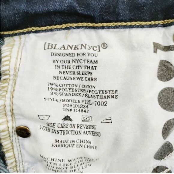 BLANKNYC CRYBABY HIGH RISE SKINNY IN SEE NO EVIL WOMENS SIZE 28 - Picture 6 of 6